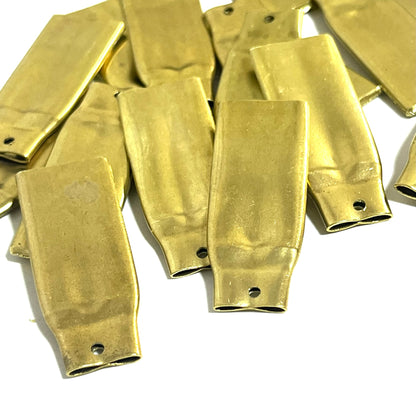 Flattened Brass Blanks With Hole For Metal Stamping Real Fired Bullet Casings Qty 5 | FREE SHIPPING