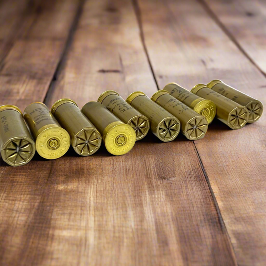 Dummy Rounds Inert Gold Shotgun Shells 12 Gauge Remington Fake Spent Hulls Used Cases 12GA Qty 10