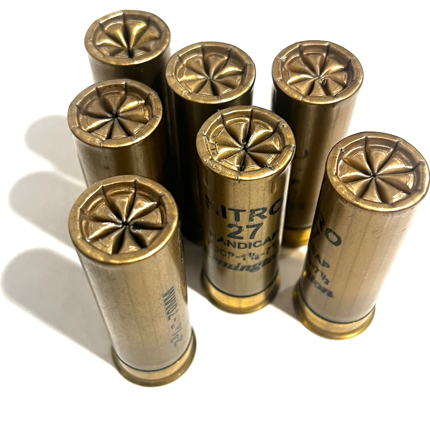 Dummy Rounds Inert Gold Shotgun Shells 12 Gauge Remington Fake Spent Hulls Used Cases 12GA Qty 10