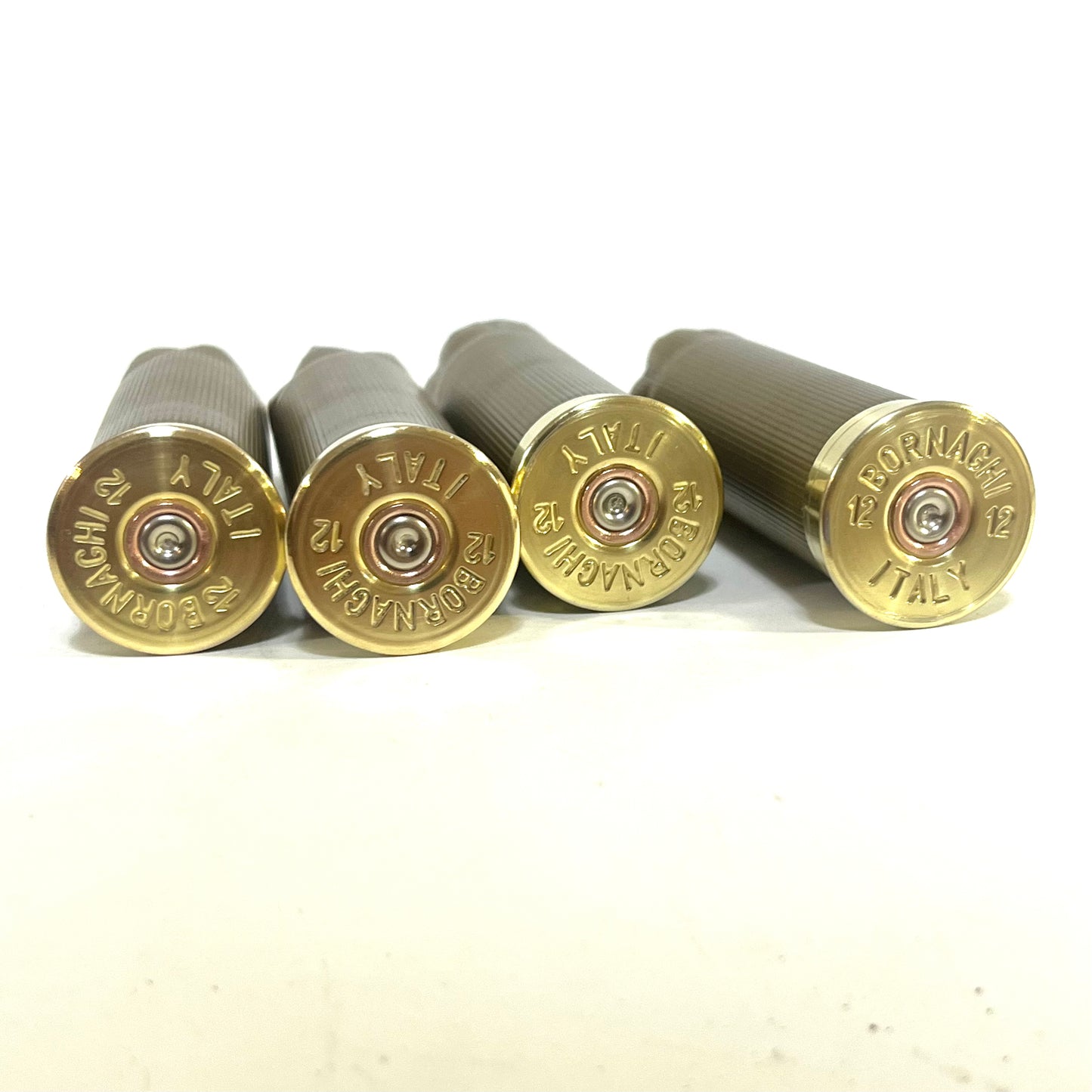 Bornaghi Italy Blank Gold Shotgun Shells 12 Gauge No Markings On Hulls Shotshells DIY Boutonniere Wedding Crafts Qty 8 | FREE SHIPPING