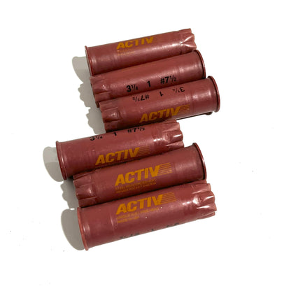 Activ Empty Mauve Shotgun Shells 12 Gauge Once Fired Used 12GA Hulls - 9pcs