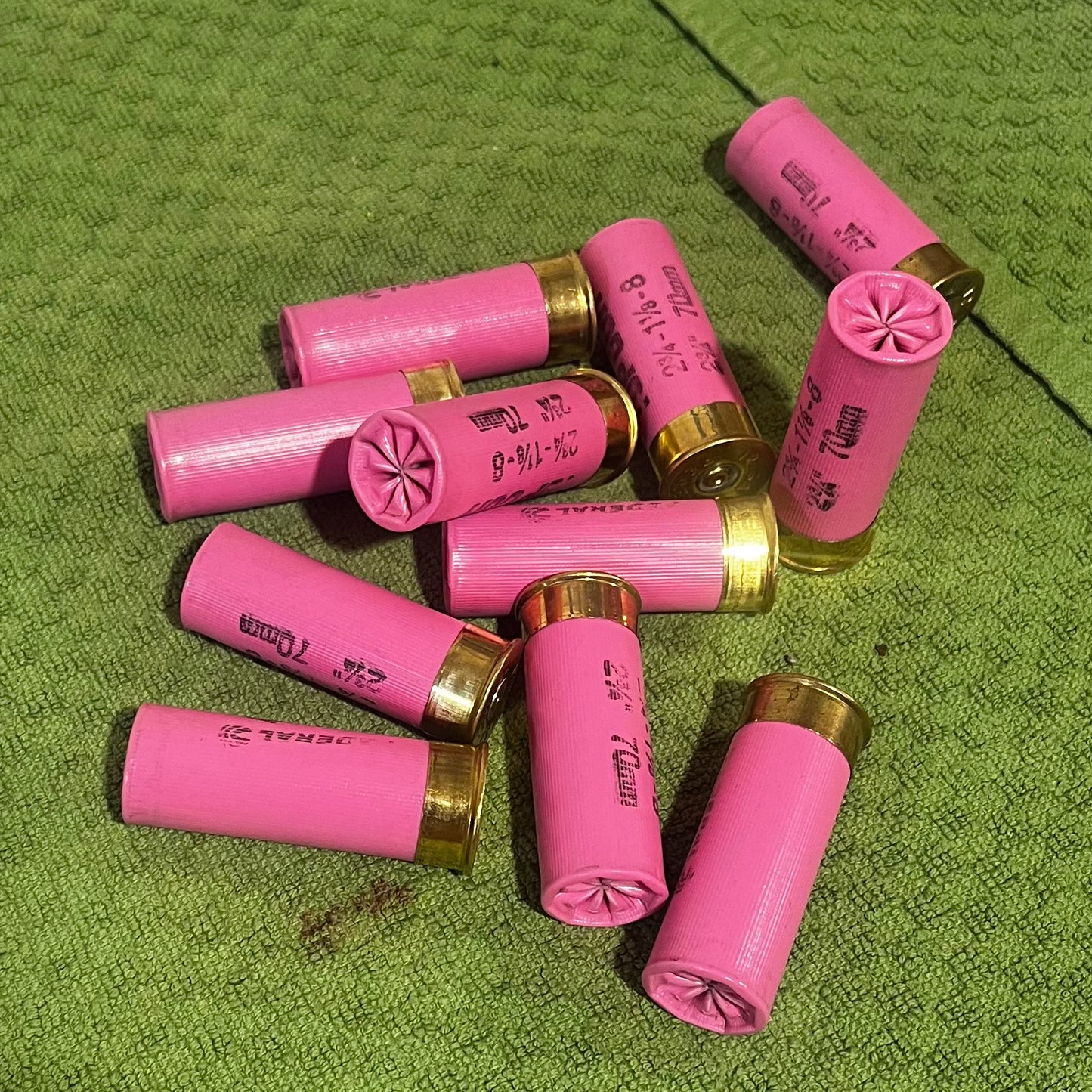 Pink Federal Dummy Rounds — Gold Brass Bottom, 12 Gauge, Qty 10