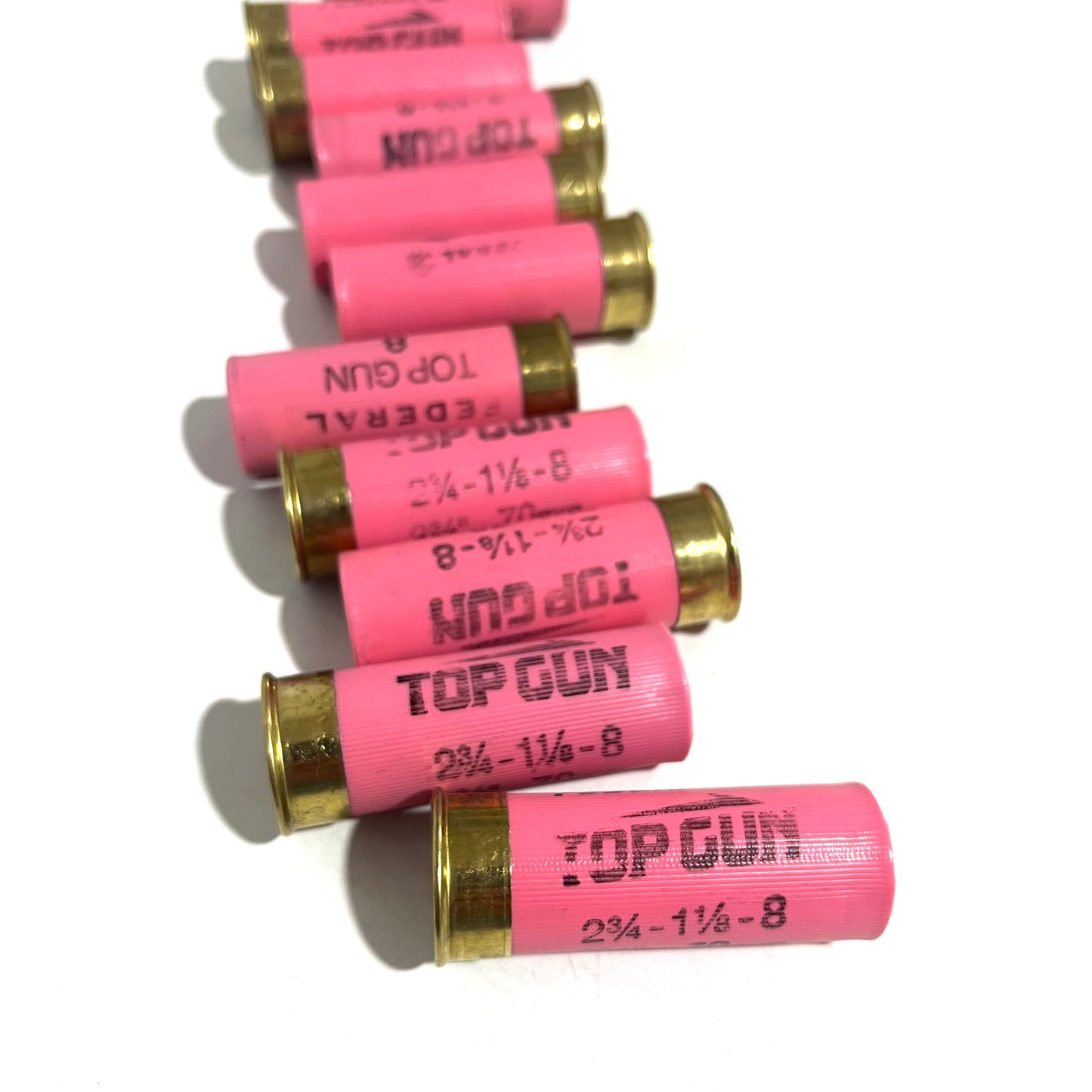 Pink Federal Dummy Rounds — Gold Brass Bottom, 12 Gauge, Qty 10
