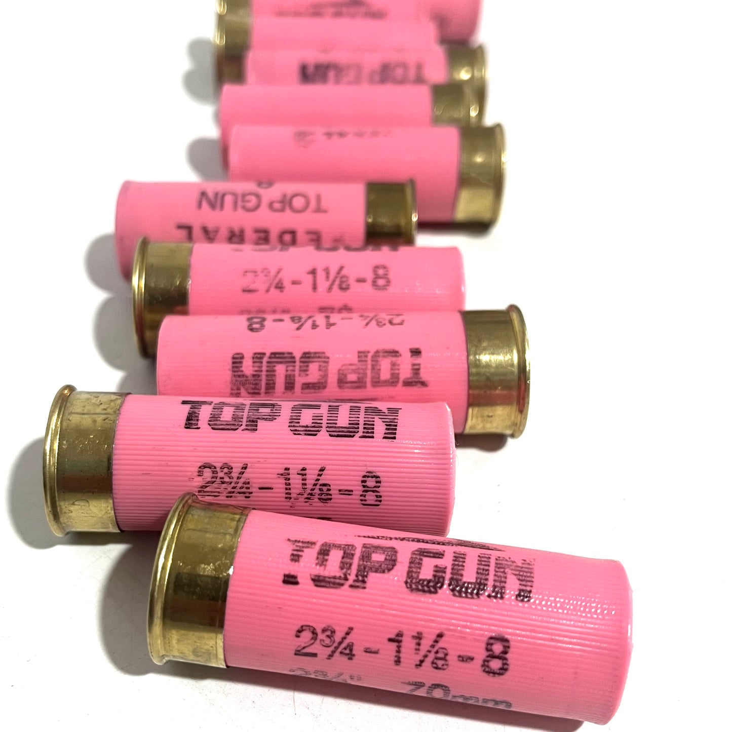 Pink Federal Dummy Rounds — Gold Brass Bottom, 12 Gauge, Qty 10