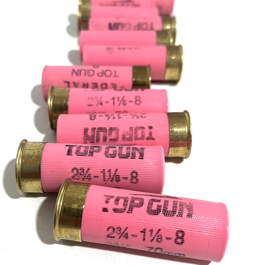 Pink Federal Dummy Rounds — Gold Brass Bottom, 12 Gauge, Qty 10