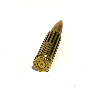 PPU headstamp and flag engraved 308 win dummy round for Second Amendment patriots from Empty Shotgun Shells.

