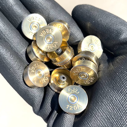 Browning Headstamps 12 Gauge Bottoms Brass Hand Polished 10 Pcs - FREE SHIPPING