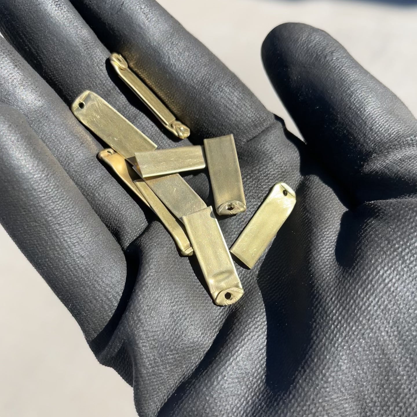 Flattened 22 Caliber Brass Blanks With Hole Thru Headstamp For Metal Stamping 