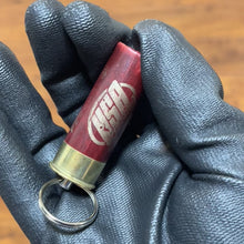 Load and play video in Gallery viewer, Shotgun Shell Keychain USA Key Ring Holder 12 Gauge
