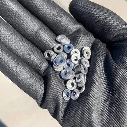 Deprimed Aluminum 9MM Bullet Slices