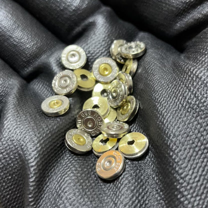 .380 Auto Nickel Bullet Slices — Thin Cut, Polished (Qty 15)
