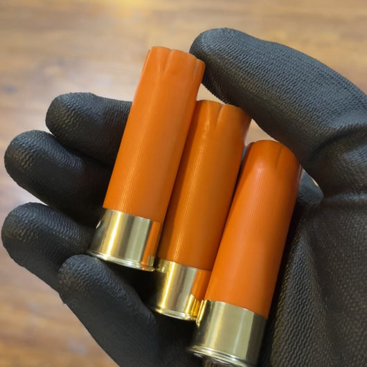 Blank Fiocchi Orange Shotgun Shells Hand Polished High Brass
