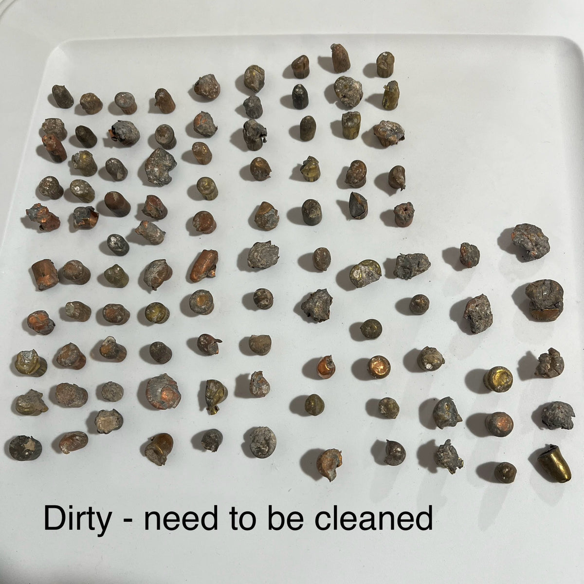 Recovered With Impact 45 ACP & 9MM Fired Bullets Qty 250 Pcs