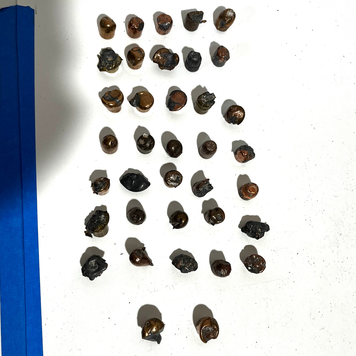 Recovered With Impact 45 ACP & 9MM Fired Bullets Qty 250 Pcs