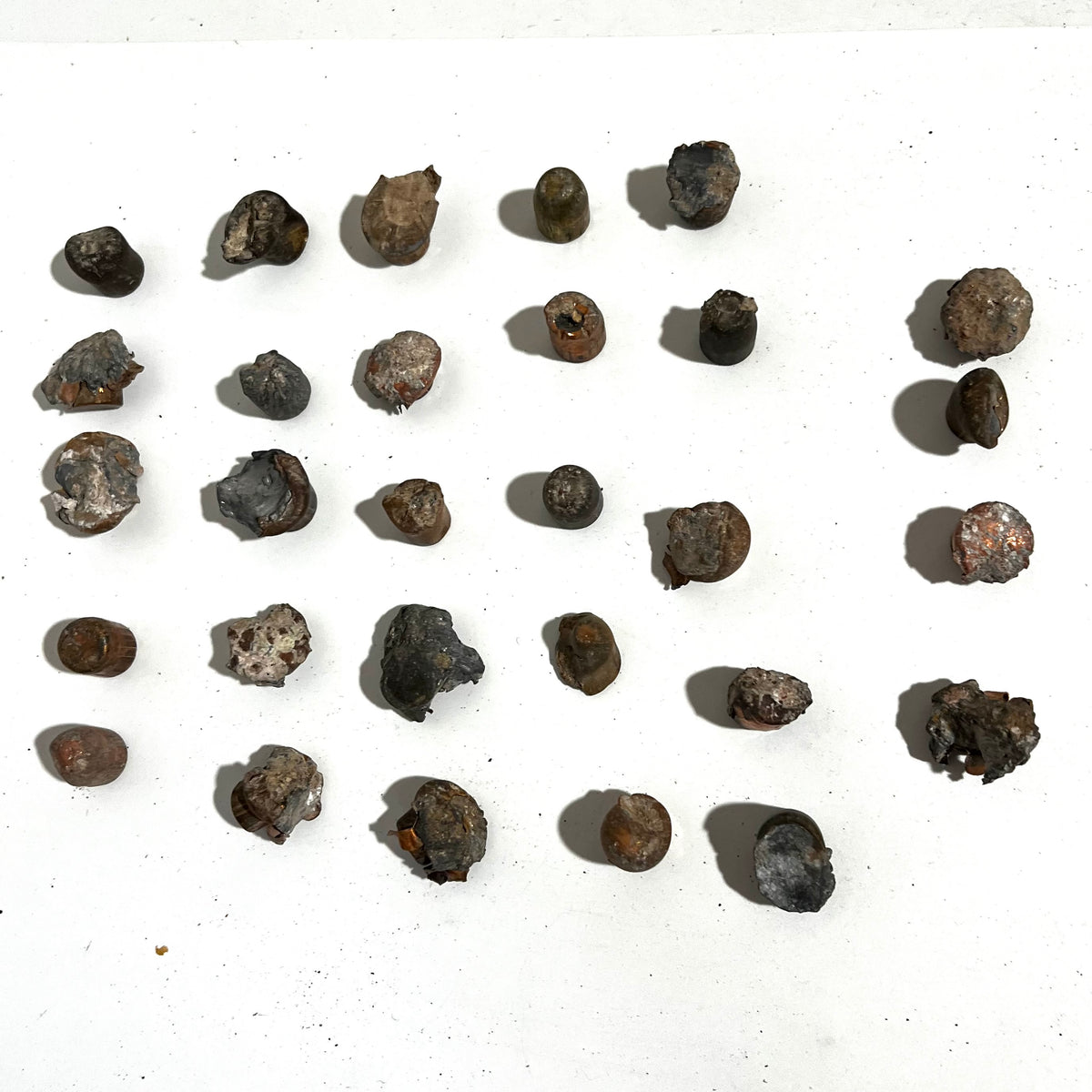 Recovered With Impact 45 ACP & 9MM Fired Bullets Qty 250 Pcs