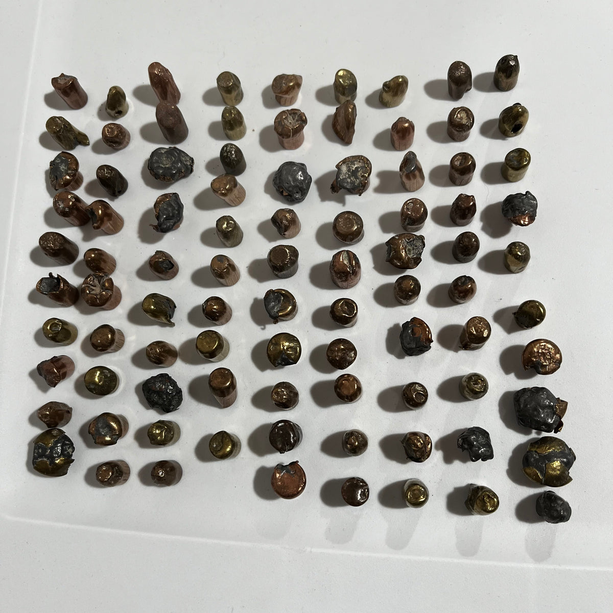 Recovered With Impact 45 ACP & 9MM Fired Bullets Qty 250 Pcs