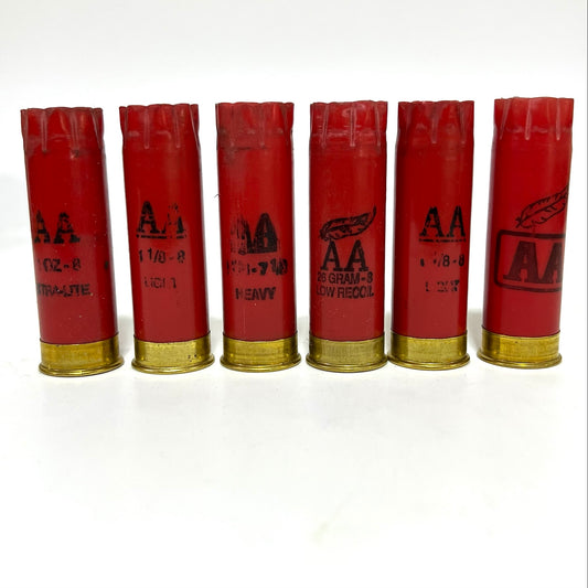 Red Winchester AA Hulls With Assorted Load Markings