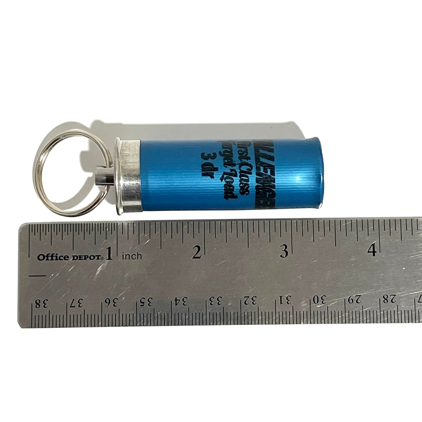 Shotgun Shell Key Ring Electric Blue