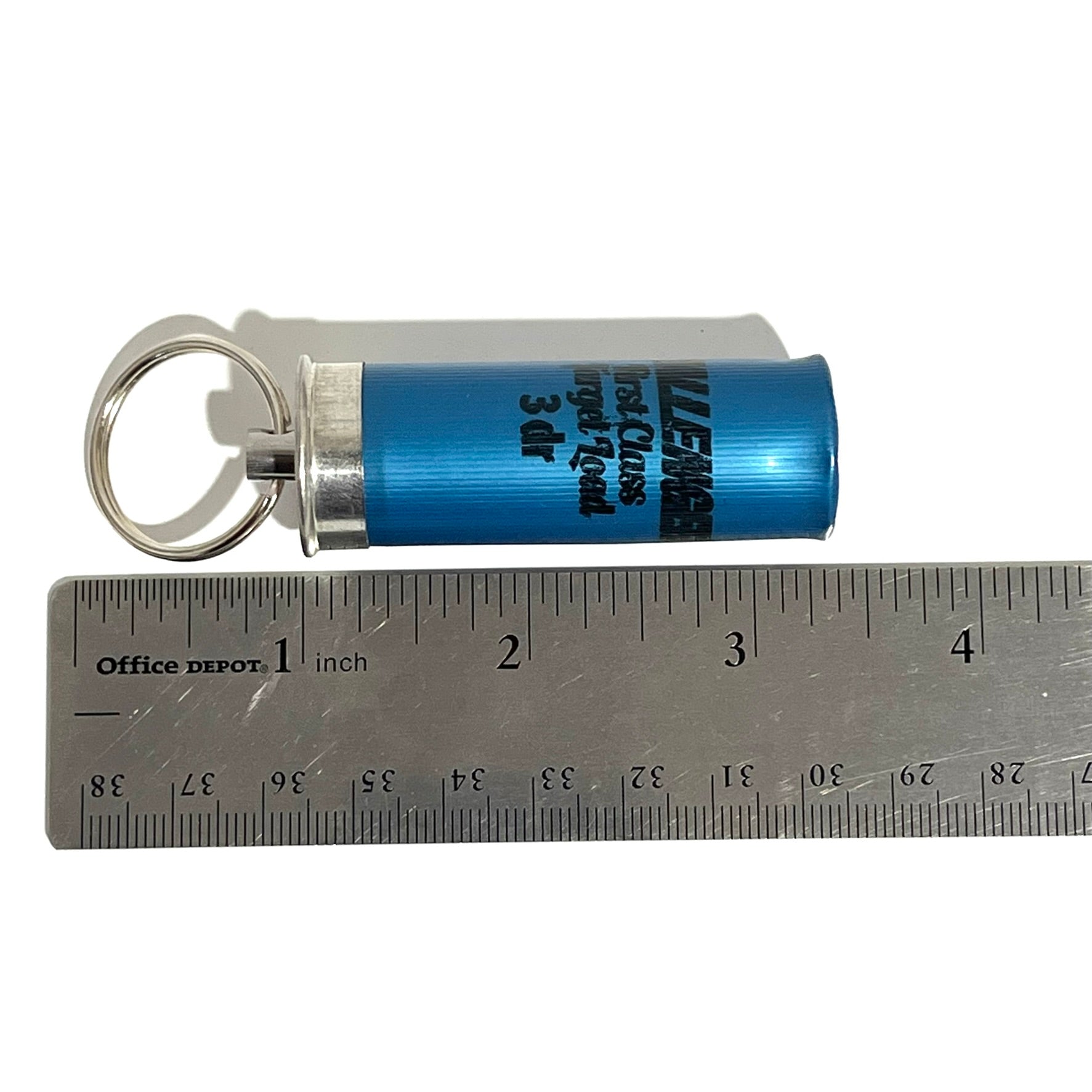 Shotgun Shell Key Ring Electric Blue
