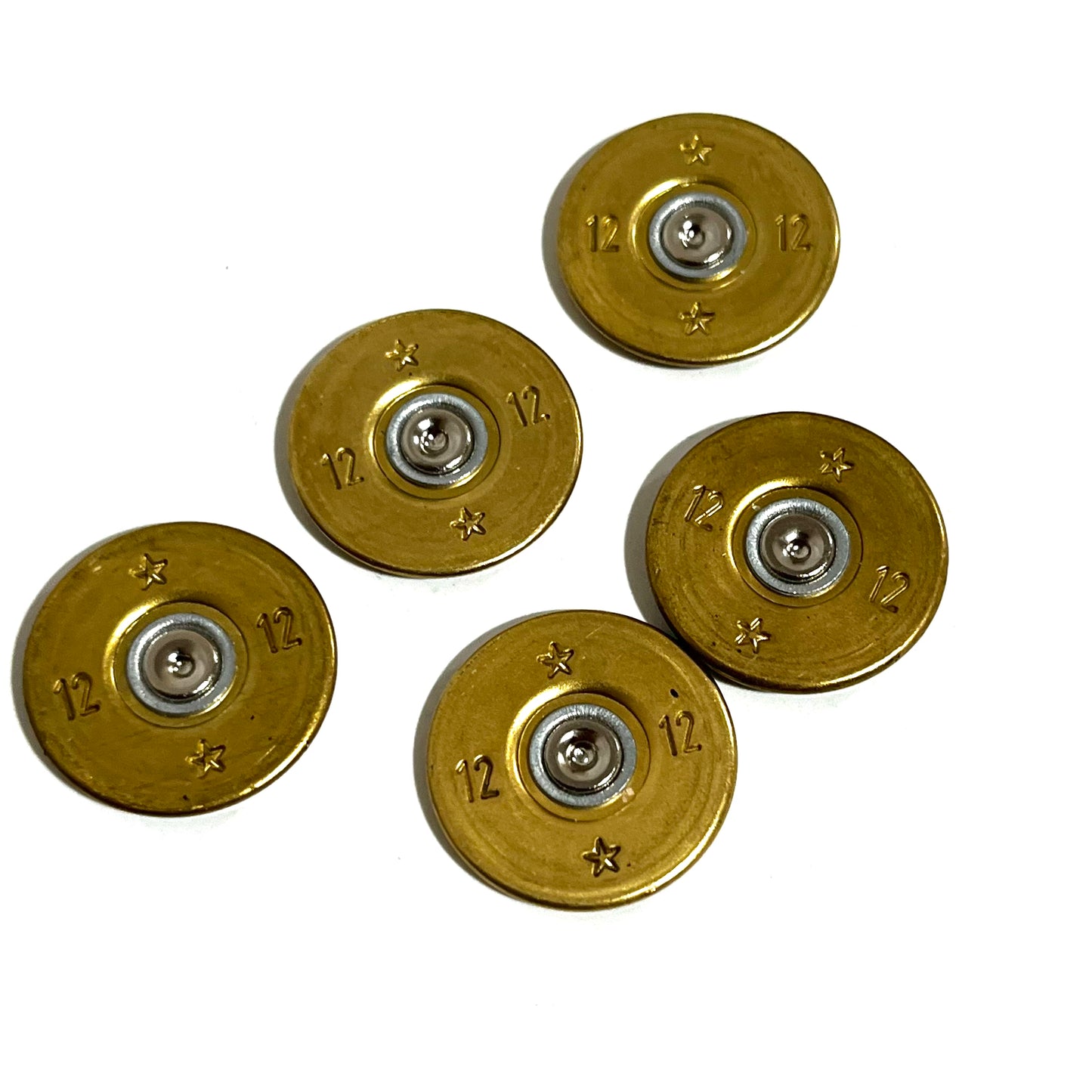 Starred 12 Gauge Gold With Silver Slices For Bullet Jewelry