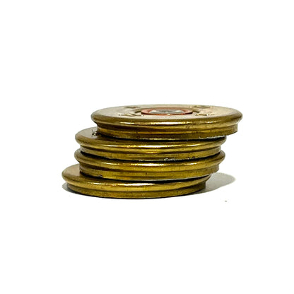 12 Gauge Tri Color Slices With Stars For Bullet Jewelry
