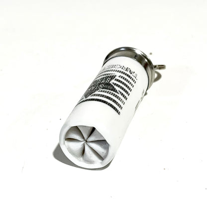 Stars & Stripes White 12 Gauge Shotgun Shell Keychain — Patriotic Gift