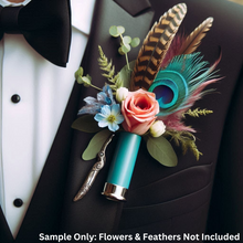 Load image into Gallery viewer, Light Blue / Teal Blank Shotgun Shells 12 Gauge No Markings On Hulls Shotshells Once Fired Used Casings DIY Boutonniere Wedding Crafts
