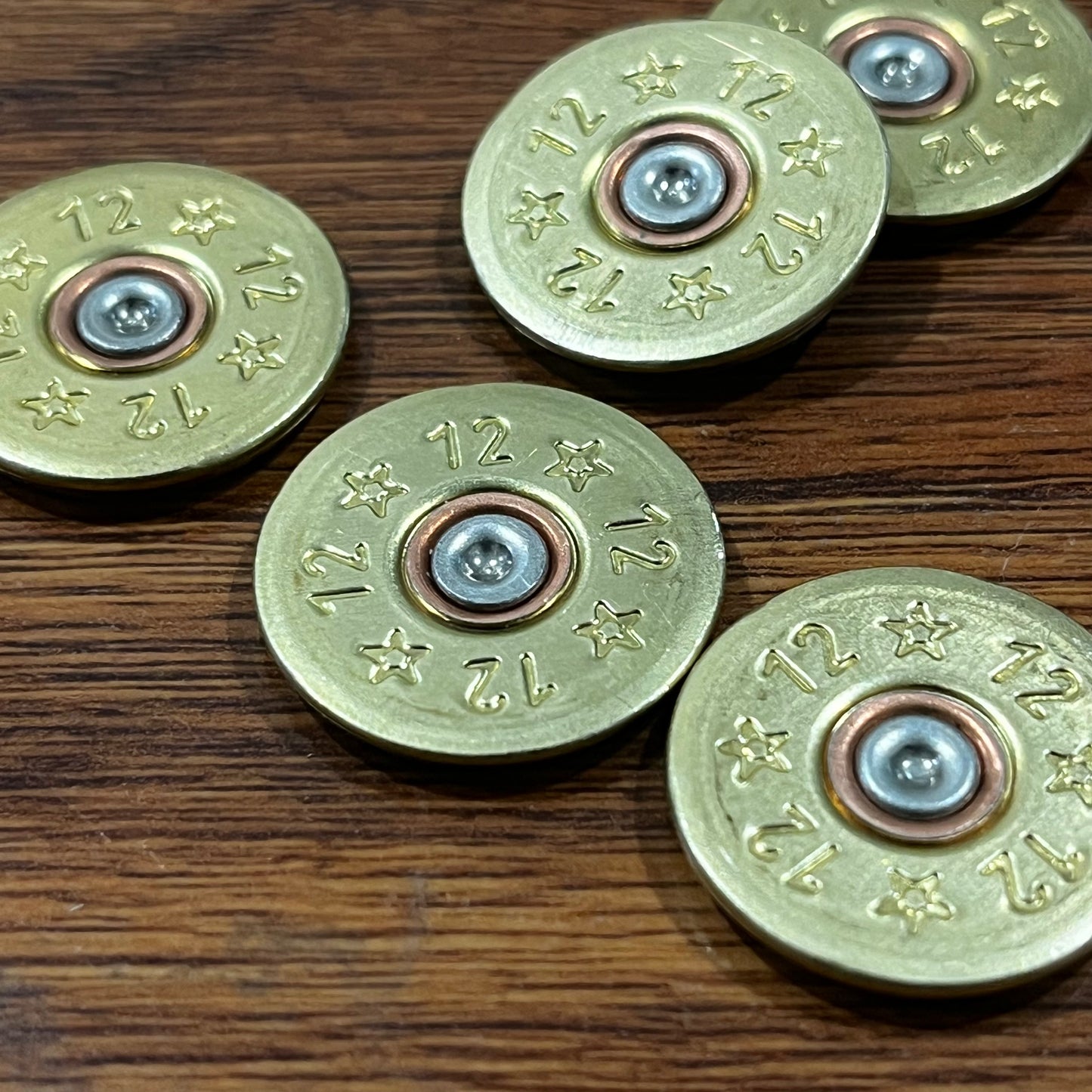 Tri-Color Stars Gold 12 Gauge Shotgun Shell Slices Qty 15