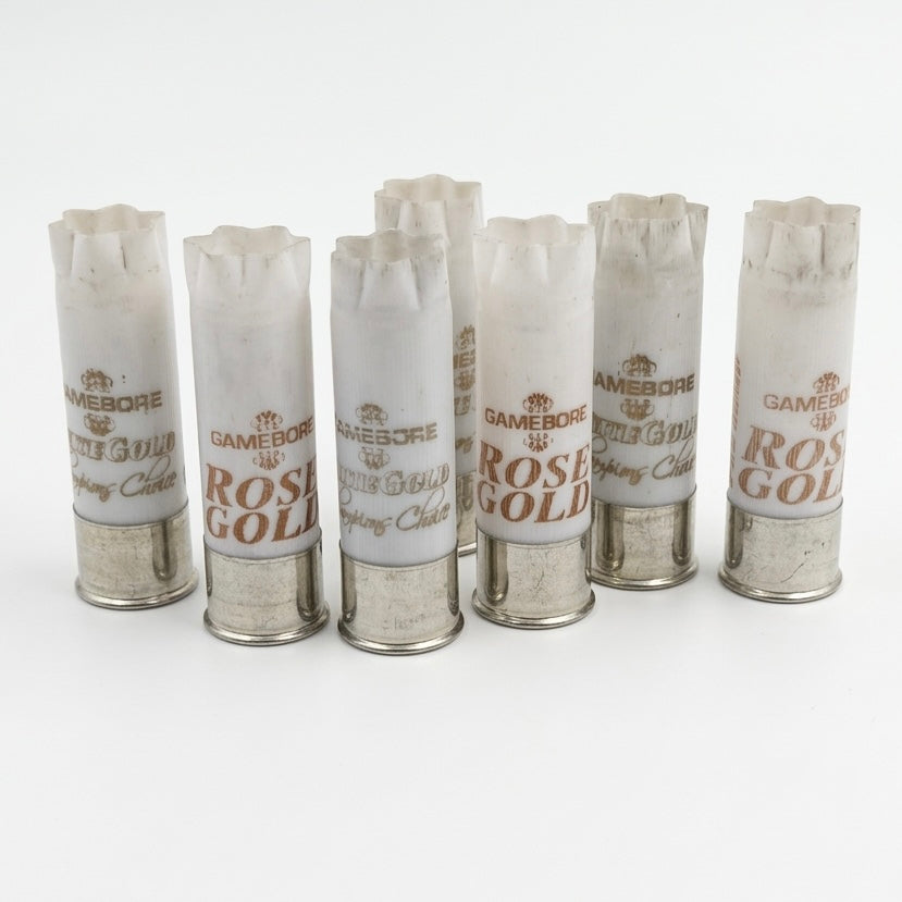 White Gamebore 12 Gauge High Brass Silver Bottom Empty Shotgun Shells 12GA 