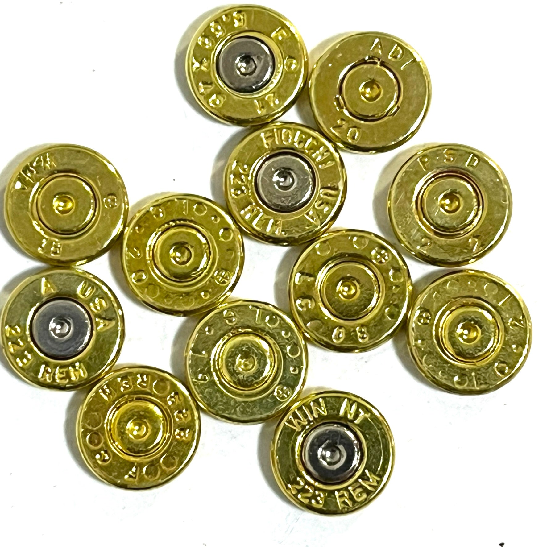 223 5.65 Thin Cut Polished Brass Bullet Slices – EmptyShotgunShells.com