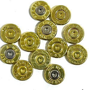 223 5.65 Thin Cut Polished Brass Bullet Slices