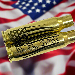 We The People Flag 308 WIN Engraved Brass 5 Pcs