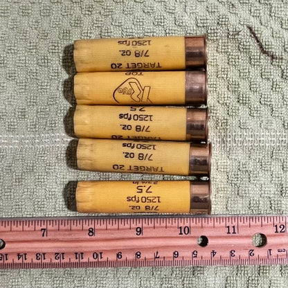 300 Pcs 12GA Federal Burgundy & 300 Pcs 20GA Yellow RIO Used Empty Shotgun Shells
