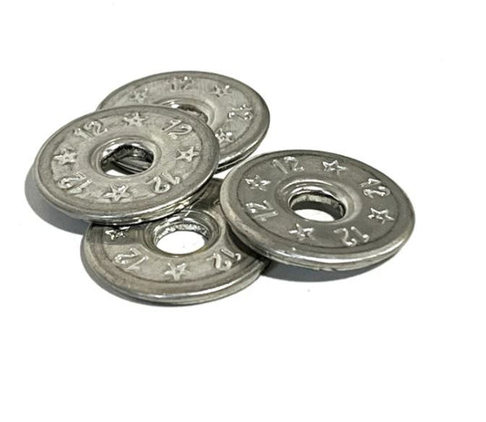 Deprimed Shotgun Shell Slices 12 Gauge Silver and Gold 50 Pcs - Custom Order