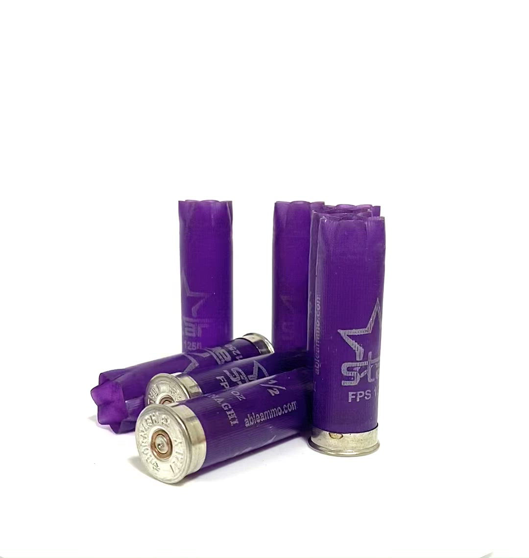 Once Fired 12GA Hulls Purple 12 Gauge 2 3/4 Inch