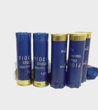 Load and play video in Gallery viewer, Navy Blue Fiocchi Empty Shotgun Shells 12 Gauge Dark Blue Used Hulls
