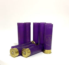 Load and play video in Gallery viewer, Purple Shotgun Shells 16GA Empty Hulls Spent Shotshells Once Fired 
