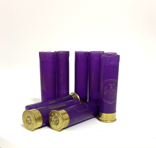 Purple Shotgun Shells 16GA Empty Hulls Spent Shotshells Once Fired 