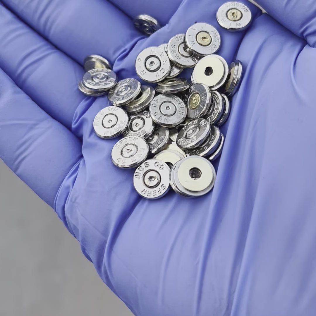 Bullet Slices 40 Smith & Wesson Nickel