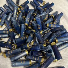 Load image into Gallery viewer, 100 Pcs Blue 12 Gauge Empty Shotgun Shells – Bulk Pack for Crafts &amp; Jewelry
