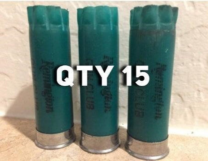 Remington Gun Club Green Shotgun Shells 12 Gauge Shotshells Spent Used Empty Cartridges Fired Casings 12 GA Shot Gun Hulls