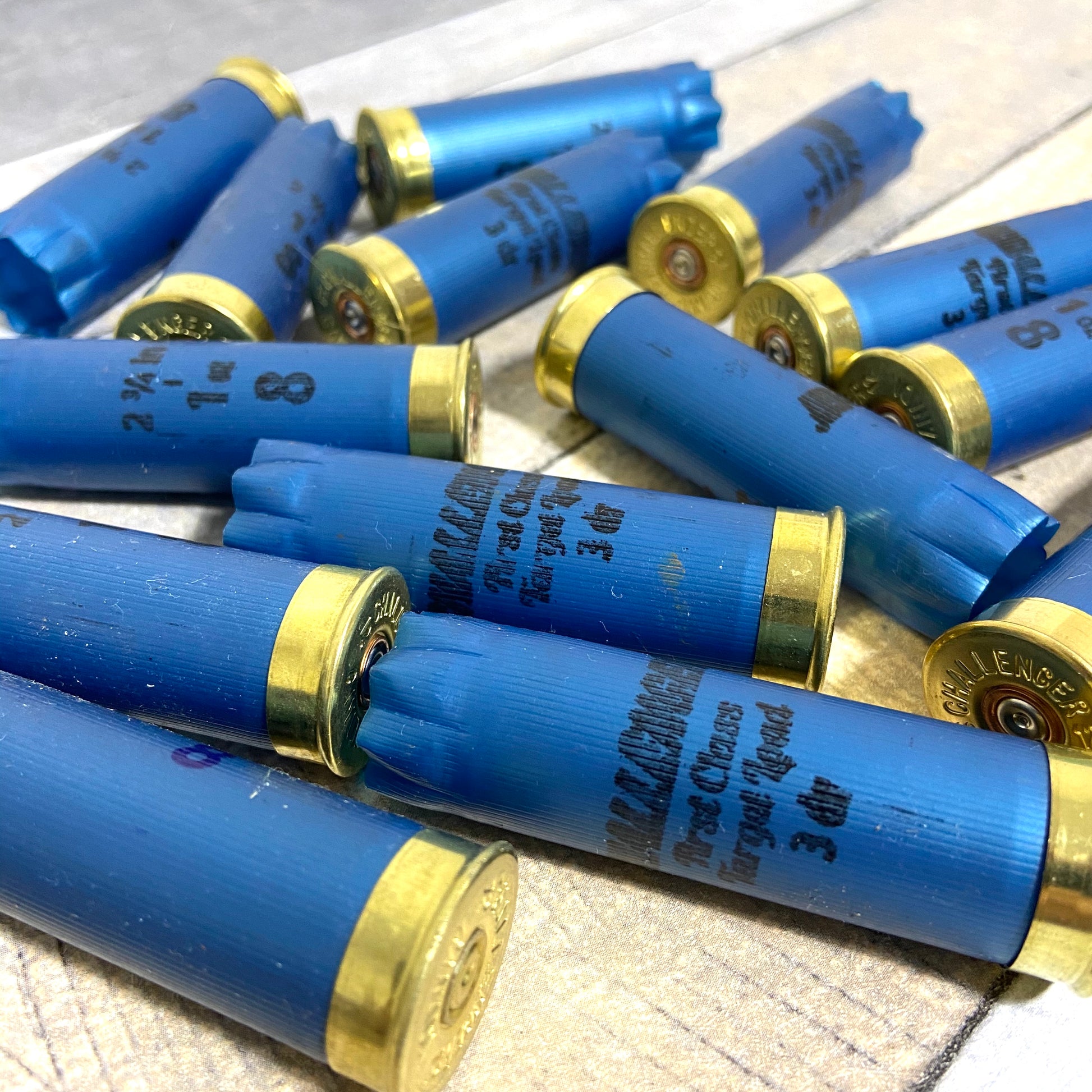 12 Gauge Blue Shotshells