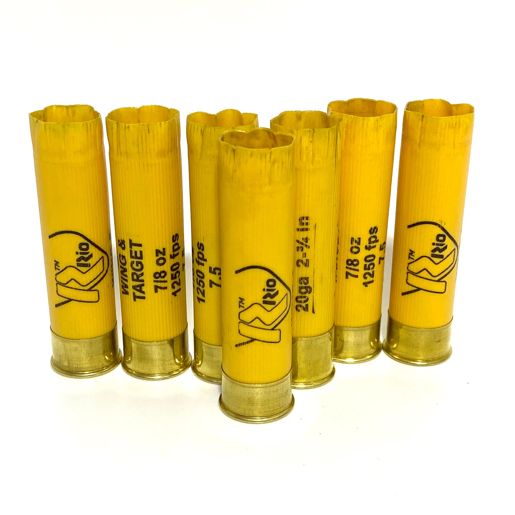 Yellow 20 Gauge Empty Shotgun Shells