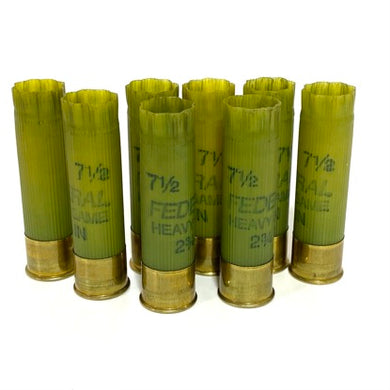 Federal Heavy Game Green Shotgun Shells 20 Gauge Empty Hulls Fired 20Ga Spent Cartridges 8 Pcs FREE SHIPPING