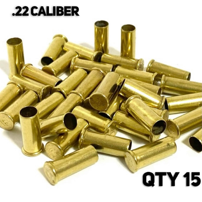 22 Caliber Empty Brass Shells Used Bullet Casings Once Fired Polished ...