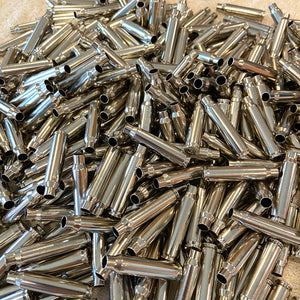 223 Nickel Empty Spent Brass Bullet Casings Used Shells Fired Tumbled Cleaned Polished Qty 65 | FREE SHIPPING
