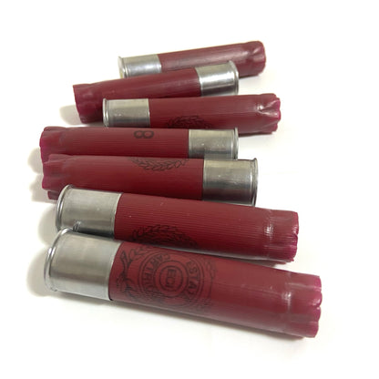 Dark Red 28 Gauge Shotgun Shells Empty High Brass Hulls Shotshells 28GA Spent Ammo Casings DIY Bullet Jewelry 12 Pcs FREE SHIPPING