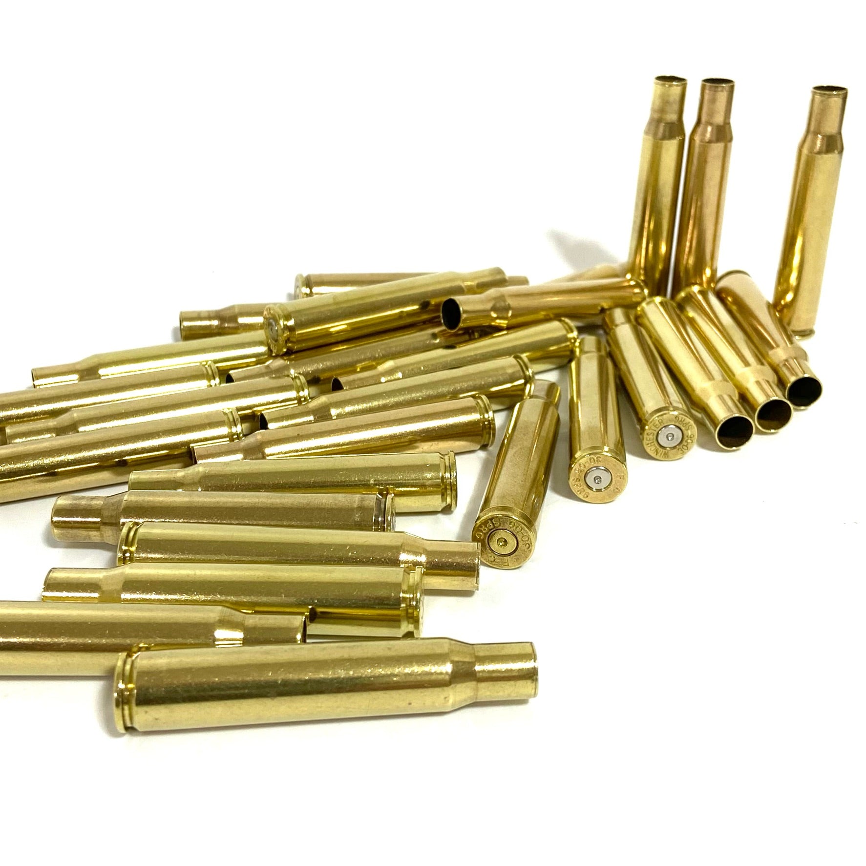 30-06 Brass Bullet Casings, Empty Fired Rifle Shells, Brass