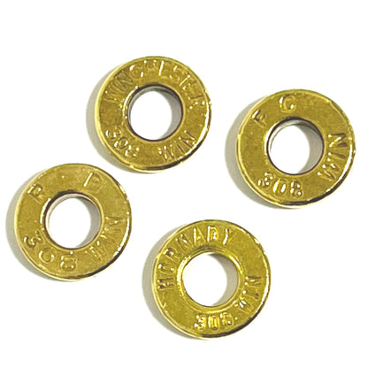 Deprimed 308 WIN Thin Cut Brass Bullet Slices Polished | Qty 15