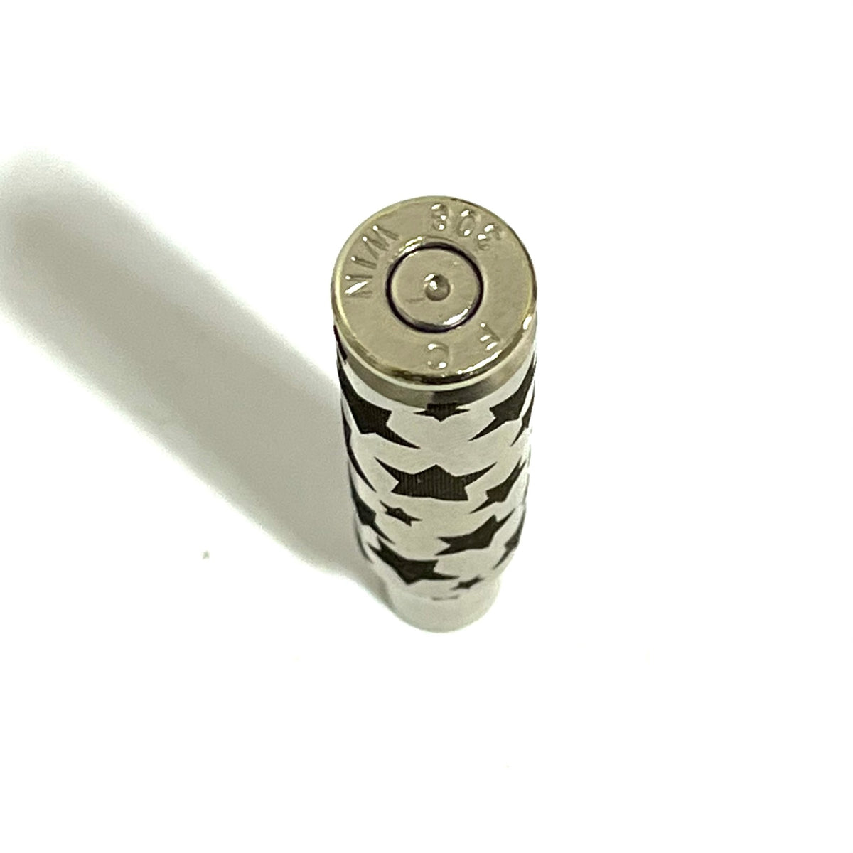 308 WIN Nickel Shells Stars Engraved Casing 5 Pcs